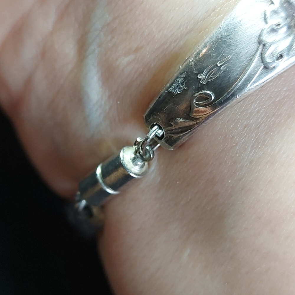 Vintage Artisan Bracelet made from Silver Flatwear - Picture 10 of 16